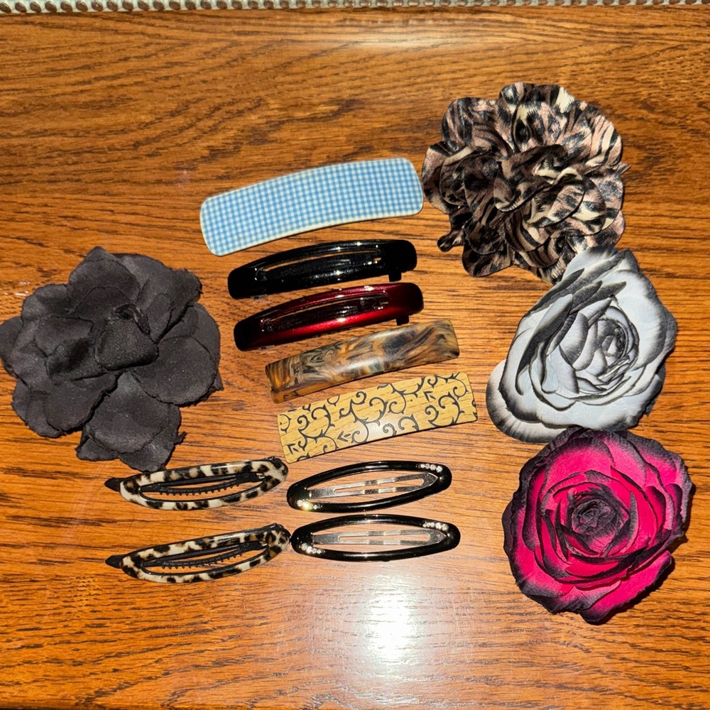 Hair Accessory Flowers and Barrette bundle